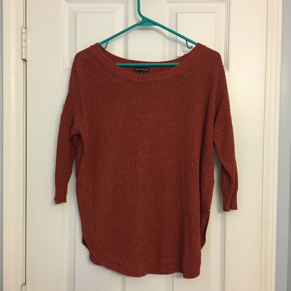 EUC Express shaker knit circle hem sweater